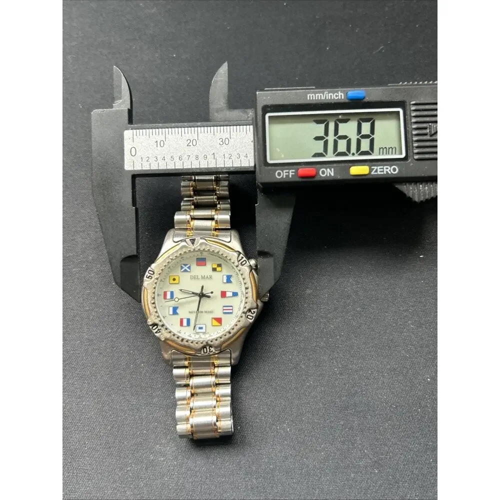 Del Mar Nautical Flag Men’s Light Up Watch
